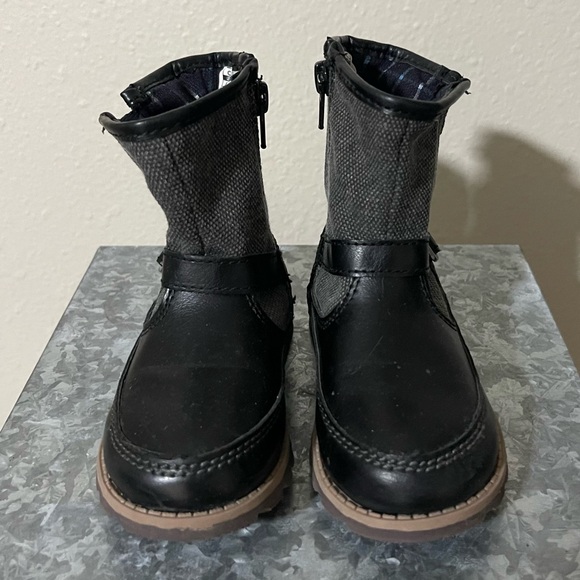 Carter’s Galaway Boys Black Side Zipper Boots, Size 8 - Picture 4 of 8